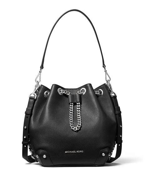 michael kors alanis medium black|Women's Black Designer Handbags .